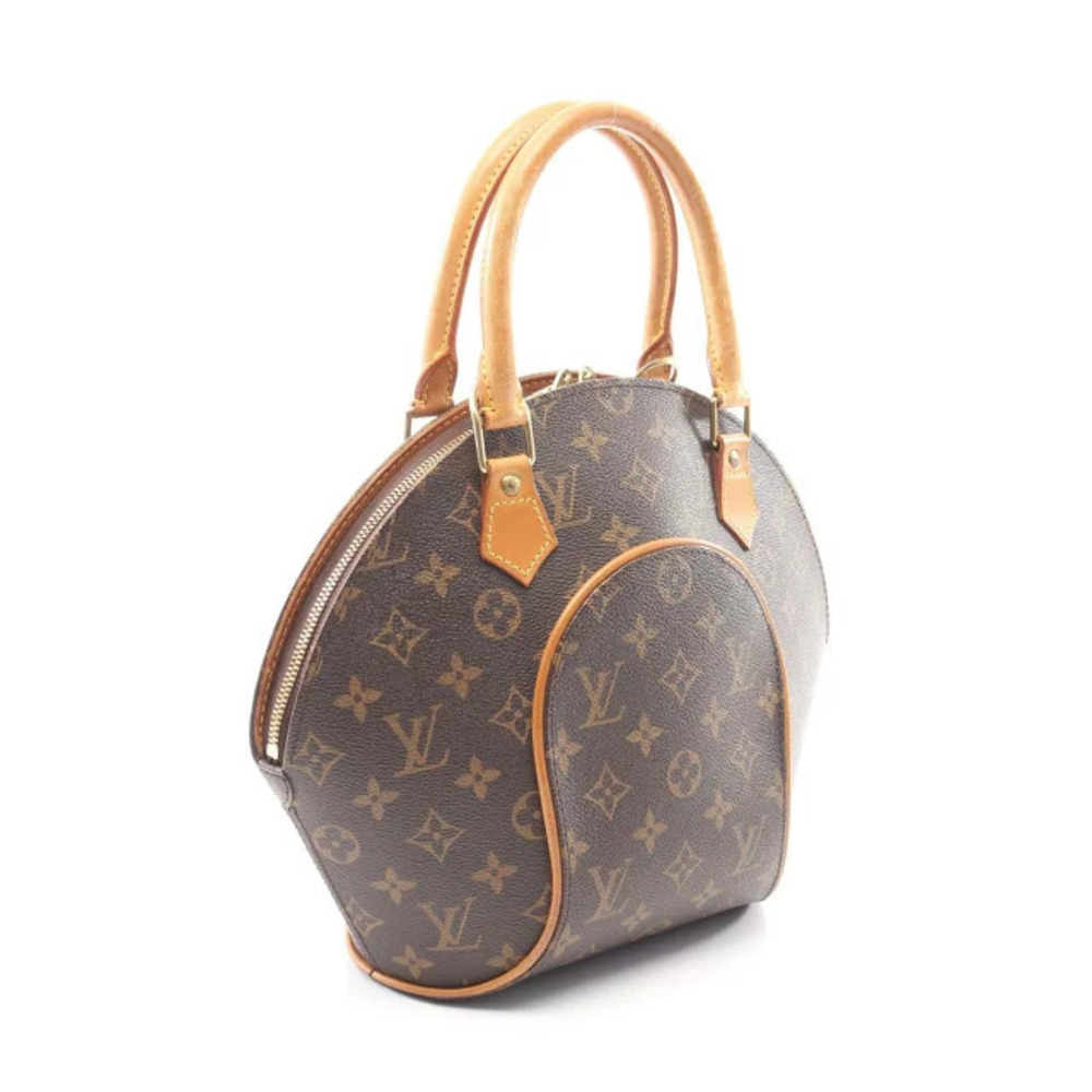 Louis Vuitton Ellipse Monogram Leather Handbag Canvas Brown